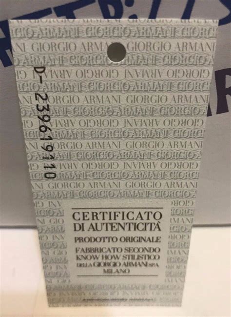 armani certificate of authenticity|armani qr code.